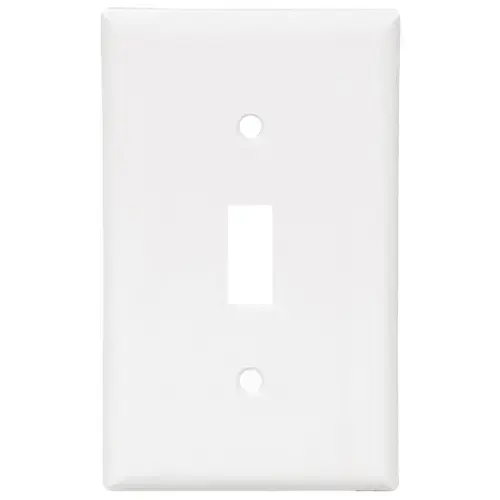 Wallplate, 4-1/2 in L, 2-3/4 in W, 1 -Gang, Nylon, White, High-Gloss - pack of 10 Wallplate, 4-1/2 in L, 2-3/4 in W, 1 -Gang, Nylon, White, High-Gloss - pack of 10