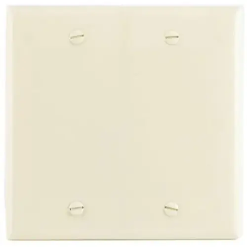 Wallplate, 4-1/2 in L, 4.56 in W, 0.08 in Thick, 2 -Gang, Thermoset, Ivory - pack of 10 Wallplate, 4-1/2 in L, 4.56 in W, 0.08 in Thick, 2 -Gang, Thermoset, Ivory - pack of 10