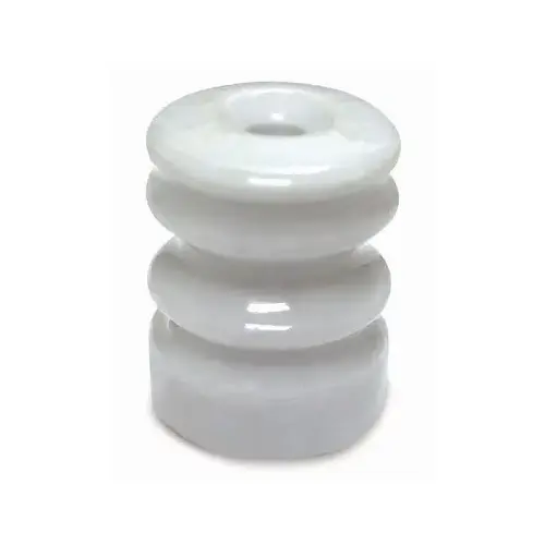 Nail-On White Porcelain Electric Fence Insulator (25-Pack)