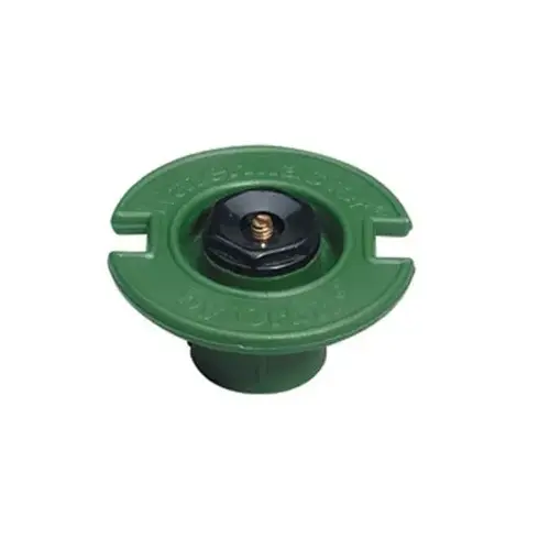 Flush Sprinkler Head with Nozzle, 1/2 in Connection, NPT, 15 ft, Plastic Green
