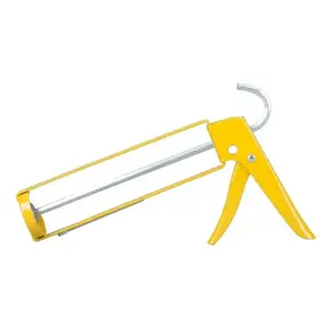 Dripless SH200 Caulking Gun Contractor Grade Open-Frame Hex-Rod 10-oz Yellow