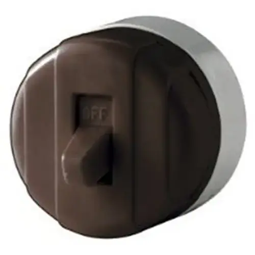 Switch, 10/5 A, 125/250 V, Plastic Housing Material, Brown