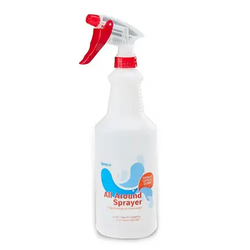 Spray Bottle, 32 oz Capacity, Plastic