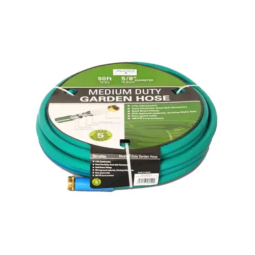 Aqua Tech Medium Garden Hose #34075 3/4" X 75 ft Aqua Tech Medium Garden Hose #34075 3/4" X 75 ft