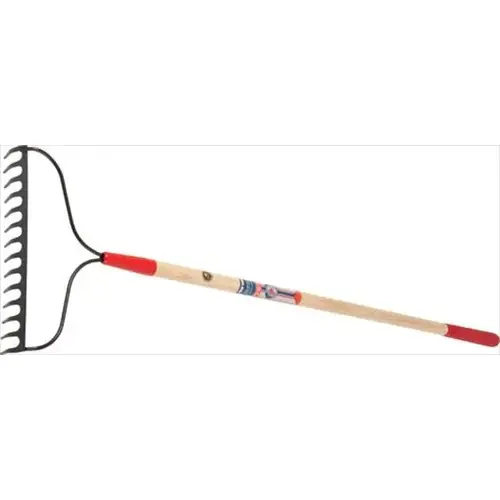 Bow Rake, 3-1/2 in L Head, 15.78 in W Head, 16 -Tine, Steel Tine, 63.9 in L Handle Bow Rake, 3-1/2 in L Head, 15.78 in W Head, 16 -Tine, Steel Tine, 63.9 in L Handle