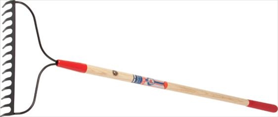 True Temper 2811600 Bow Rake, 3-1/2 in L Head, 15.78 in W Head, 16 -Tine, Steel Tine, 63.9 in L Handle
