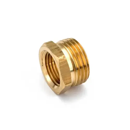 Lead Free 3/4" MHT x 1/2" FPT Coupling Brass Yellow Lead Free 3/4" MHT x 1/2" FPT Coupling Brass Yellow