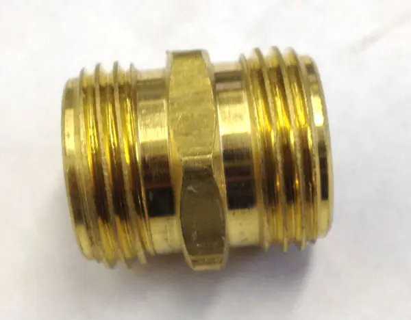 JMF COMPANY Hose Adapter Brass 3/4 D X 3/4 D - pack of 2 47042-XCP2 JMF COMPANY Hose Adapter Brass 3/4 D X 3/4 D - pack of 2 47042-XCP2