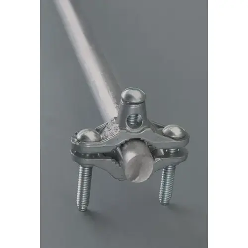 Electric Fence Die-Cast Zinc Ground Clamp Silver