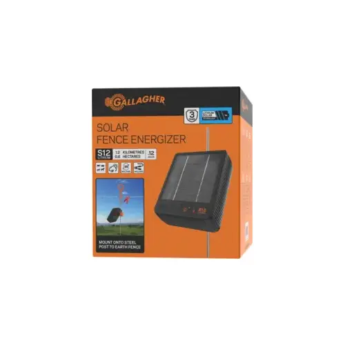 Fence Energizer S12 Solar-Powered 4 mi. Black Black Fence Energizer S12 Solar-Powered 4 mi. Black Black