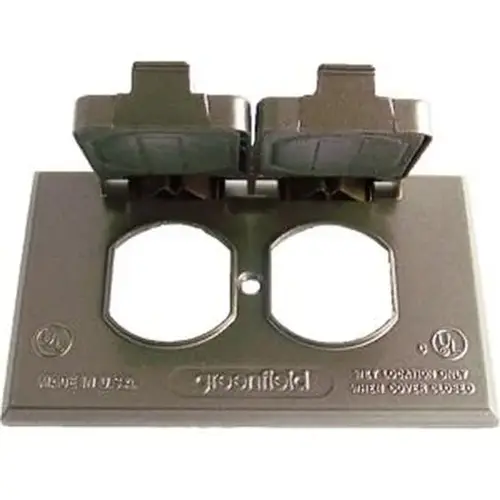 Outlet Box Cover 1-Gang Duplex Horizontal - Bronze Outlet Box Cover 1-Gang Duplex Horizontal - Bronze