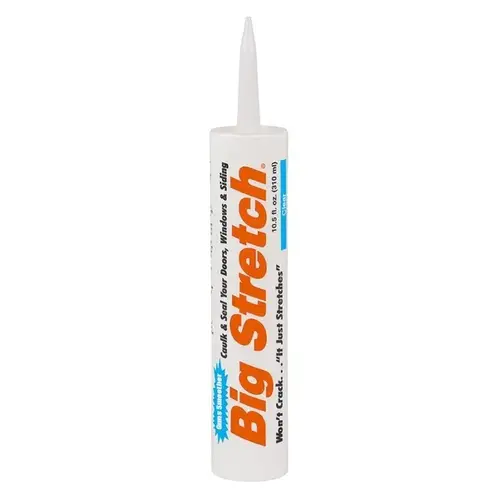 Acrylic Caulk, Clear, -30 to 250 deg F, 10.5 oz Cartridge
