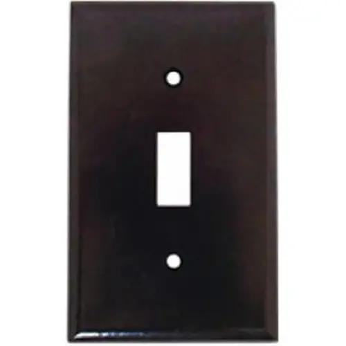 Wallplate, 4-1/2 in L, 2-3/4 in W, 1 -Gang, Thermoset, Brown, High-Gloss Wallplate, 4-1/2 in L, 2-3/4 in W, 1 -Gang, Thermoset, Brown, High-Gloss