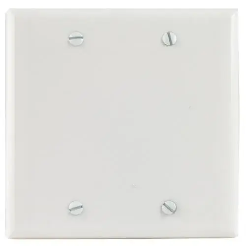 Wallplate, 4-1/2 in L, 4.56 in W, 0.08 in Thick, 2 -Gang, Thermoset, White - pack of 10 Wallplate, 4-1/2 in L, 4.56 in W, 0.08 in Thick, 2 -Gang, Thermoset, White - pack of 10