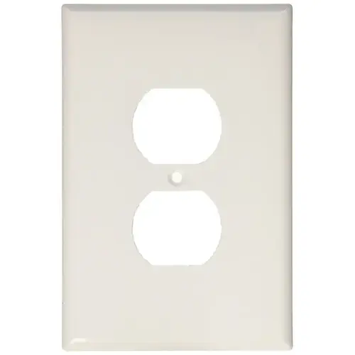 Receptacle Wallplate, 5-1/4 in L, 3-1/2 in W, 1 -Gang, Thermoset, White, High-Gloss - pack of 10 Receptacle Wallplate, 5-1/4 in L, 3-1/2 in W, 1 -Gang, Thermoset, White, High-Gloss - pack of 10