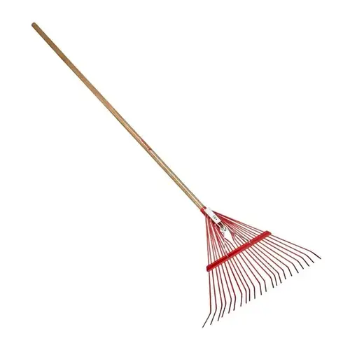 Spring Brace Rake with Wooden Handle - 22in. / 22 Tines Spring Brace Rake with Wooden Handle - 22in. / 22 Tines