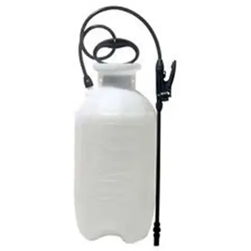 Lawn & Garden Series Handheld Sprayer, 2 gal Tank, Poly Tank, 34 in L Hose Translucent White