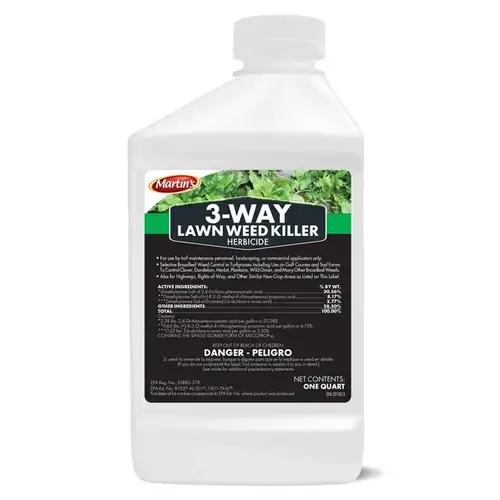 3-Way Lawn Weed Killer - 1 Quart Clear Amber 3-Way Lawn Weed Killer - 1 Quart Clear Amber