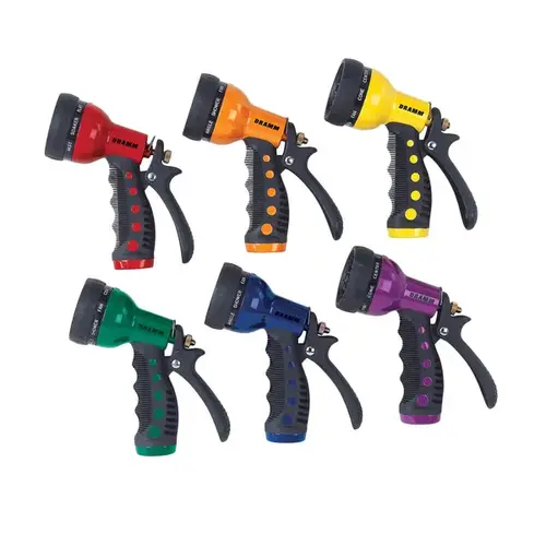 Water Hose Nozzle Revolver 9-Pattern Spray Rear-Trigger
