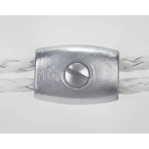 1/4 In. to 5/16 In. Dia. Metal Electric Rope Clamp (2-Pack) Silver