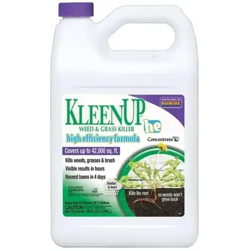 KleenUp he Weed and Grass Killer Concentrate, Liquid, Amber/Light Brown, 1 gal - pack of 4 KleenUp he Weed and Grass Killer Concentrate, Liquid, Amber/Light Brown, 1 gal - pack of 4