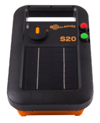 Gallagher G341424 Fence Energizer S20 6 V Solar-Powered 334540800 sq ft Black/Orange Black/Orange