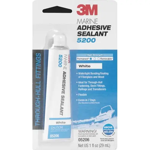 Marine Adhesive Sealant, 5200, 1 oz, Tube, White - pack of 12 Marine Adhesive Sealant, 5200, 1 oz, Tube, White - pack of 12