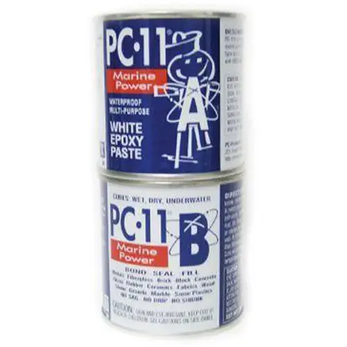 PC-11 Marine-Grade Epoxy Adhesive, White, Paste, 0.5 lb Jar PC-11 Marine-Grade Epoxy Adhesive, White, Paste, 0.5 lb Jar
