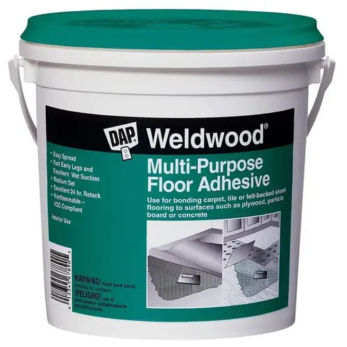 Weldwood Multi-Purpose Floor Adhesive, 1 Qt. Off-White Weldwood Multi-Purpose Floor Adhesive, 1 Qt. Off-White