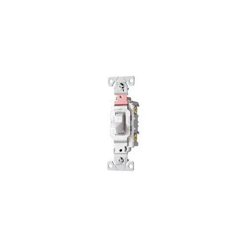 Toggle Switch, 20 A, 120/277 V, Screw Terminal, Nylon Housing Material, White Toggle Switch, 20 A, 120/277 V, Screw Terminal, Nylon Housing Material, White
