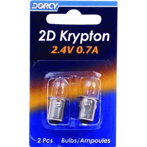 Replacement Bulb, Bayonet Lamp Base, Krypton Lamp - Pair Clear