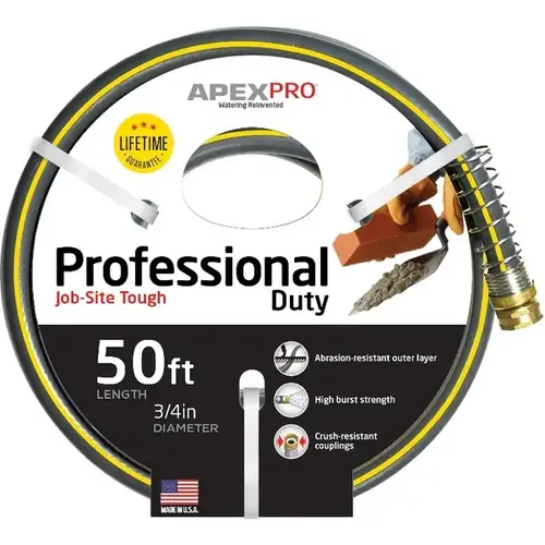 Garden Hose 3/4" D X 50 ft. L Professional Grade Gray Gray Garden Hose 3/4" D X 50 ft. L Professional Grade Gray Gray