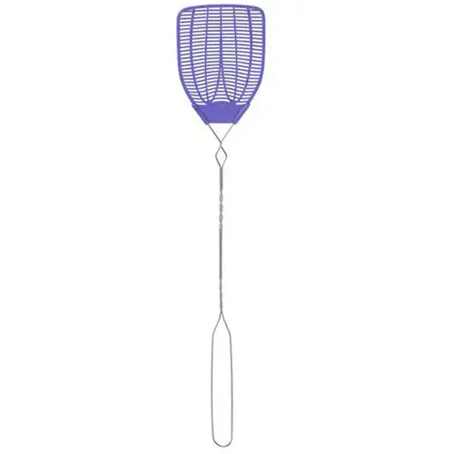 Fly Swatter, 5-3/4 in L Mesh, 4-1/4 in W Mesh, Plastic Mesh, Green/Orange/Pink/Purple Mesh Fly Swatter, 5-3/4 in L Mesh, 4-1/4 in W Mesh, Plastic Mesh, Green/Orange/Pink/Purple Mesh