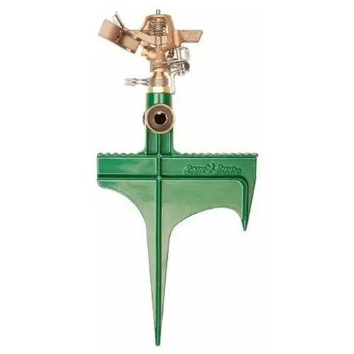 Staked Sprinkler, 3/4 in Connection, FHT, 20 to 41 ft, 20 deg Nozzle Trajectory Green