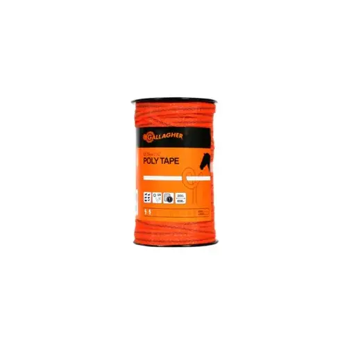 Electric Fence Polytape, Orange, 1/16-In. x 656-Ft. Electric Fence Polytape, Orange, 1/16-In. x 656-Ft.