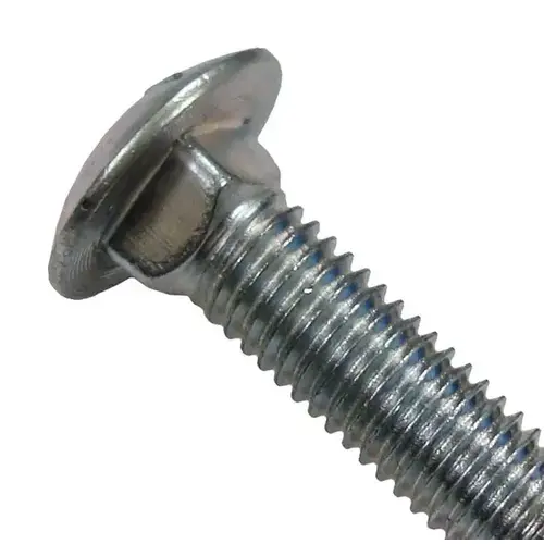 Carriage Bolt, 1/4-20 in Thread, NC Thread, 2-1/2 in OAL, Zinc, 2 Grade - pack of 100