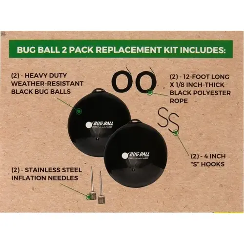 Fly Trap Replacement Kit Black - pack of 2