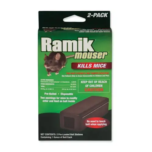 Mouser Bait Station, Solid, Characteristic, Mild, Green, 1 oz Package, Pack Pair Mouser Bait Station, Solid, Characteristic, Mild, Green, 1 oz Package, Pack Pair