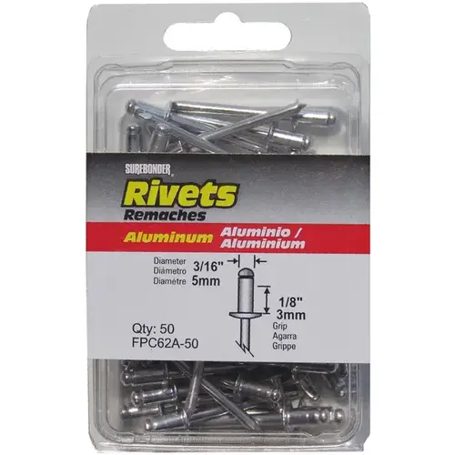 Surebonder Aluminum Rivets 3/16" pack of 50 Surebonder Aluminum Rivets 3/16" pack of 50