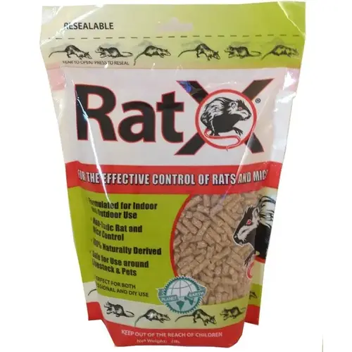 RatX Rodenticide Granules - 3 lb Gray/Tan