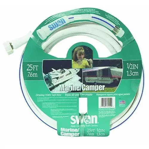 Swan SNCMC12025 1/2" x 25' Marine and Camper Water Hose White Swan SNCMC12025 1/2" x 25' Marine and Camper Water Hose White