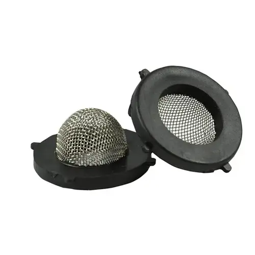 Hose Washer with Screen, Rubber, Black - pack of 2