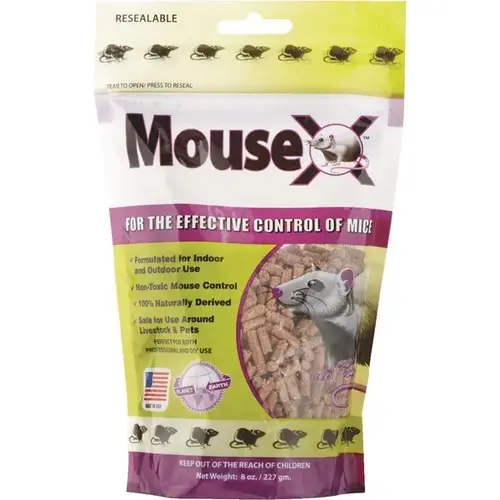 MouseX Pellets - Mouse Bait 8-OZ Resealable Pouch