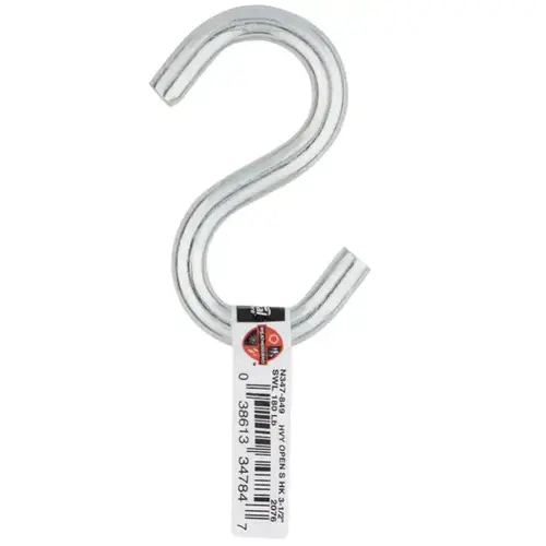 National Hardware 3-1/2" Open S Hooks, Heavy Stainless Steel, Zinc Plated National Hardware 3-1/2" Open S Hooks, Heavy Stainless Steel, Zinc Plated