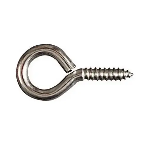 2016BC #0 Screw Eye Stainless Steel Finish 2016BC #0 Screw Eye Stainless Steel Finish
