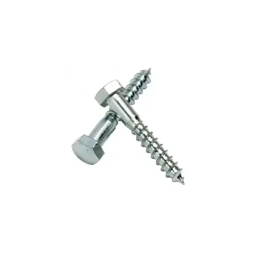 Lag Screw, 1/4 in Thread, 1 in OAL, Zinc - pack of 100 Lag Screw, 1/4 in Thread, 1 in OAL, Zinc - pack of 100