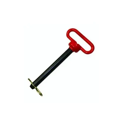 Hitch Pin, 1-1/4 in Dia Pin, 11-1/2 in L, 8-1/2 in L Usable, 5 Grade, Steel, Black Red Hitch Pin, 1-1/4 in Dia Pin, 11-1/2 in L, 8-1/2 in L Usable, 5 Grade, Steel, Black Red