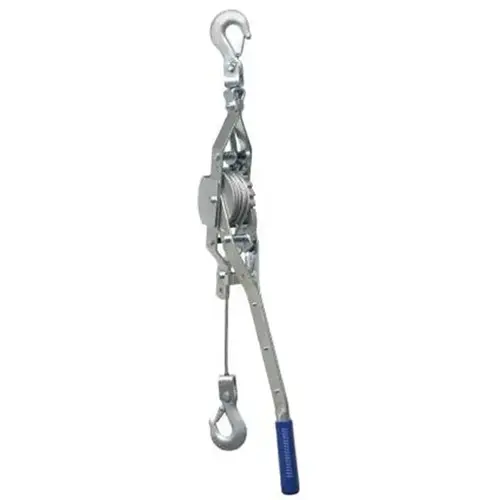 Cable Puller, 2 ton Lifting, 3/18 in Dia Rope/Cable, 6 ft Lift Zinc