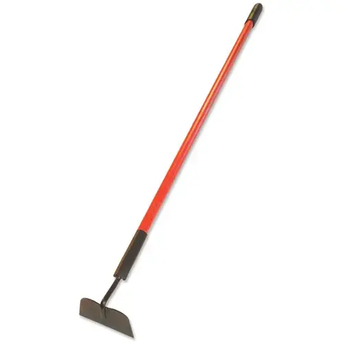 Garden Hoe, 6-1/2 in W Blade, 4-3/4 in L Blade, Steel Blade, Extra Thick Blade, Fiberglass Handle