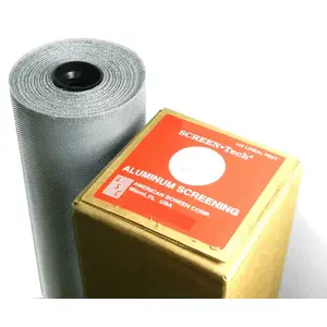 New York Wire FCS9335-M Screen Wire, 100 ft L, 48 in W, Aluminum, Bright